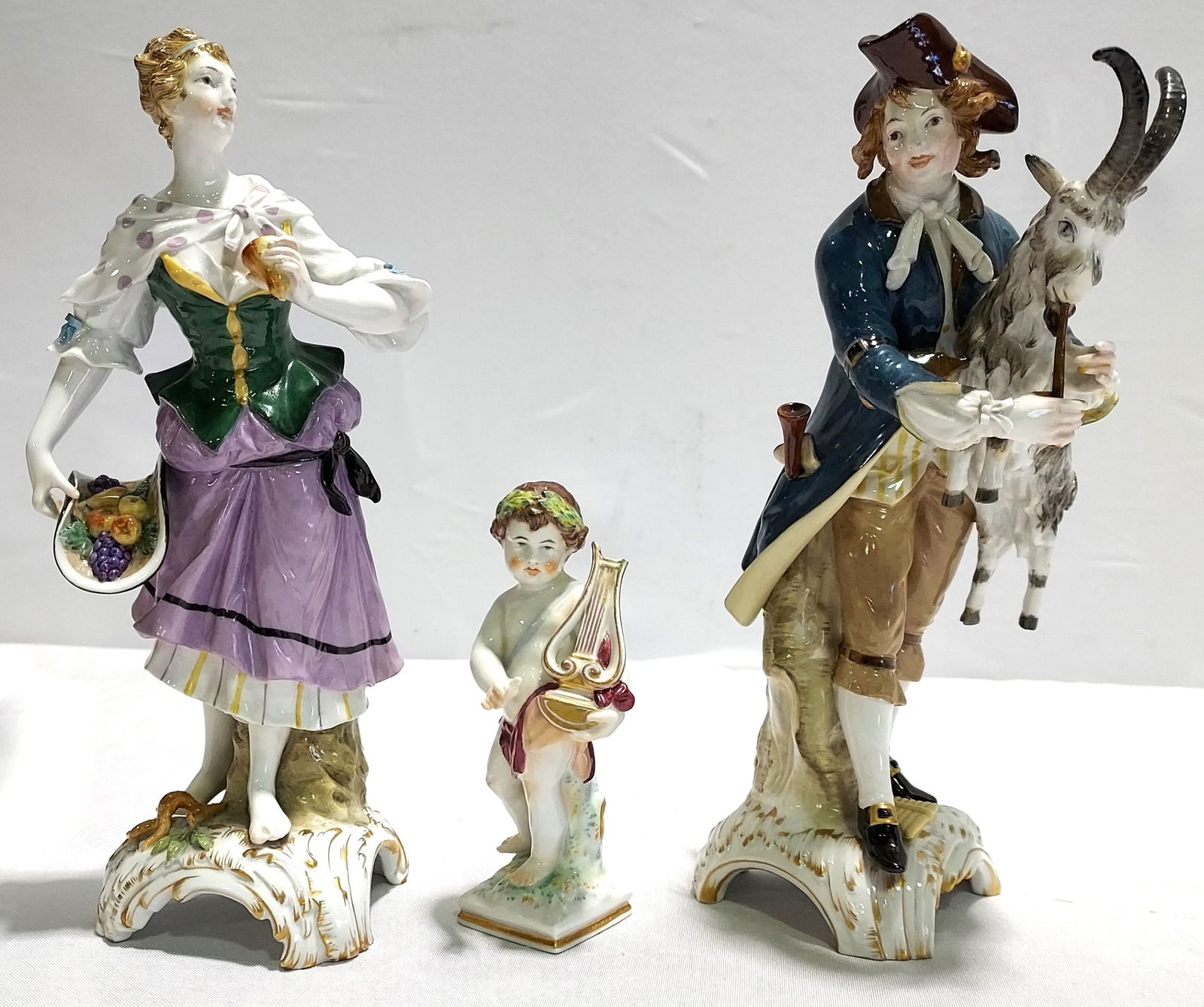 THREE ANTIQUE KPM PORCELAIN FIGURINES (1 of 17)
