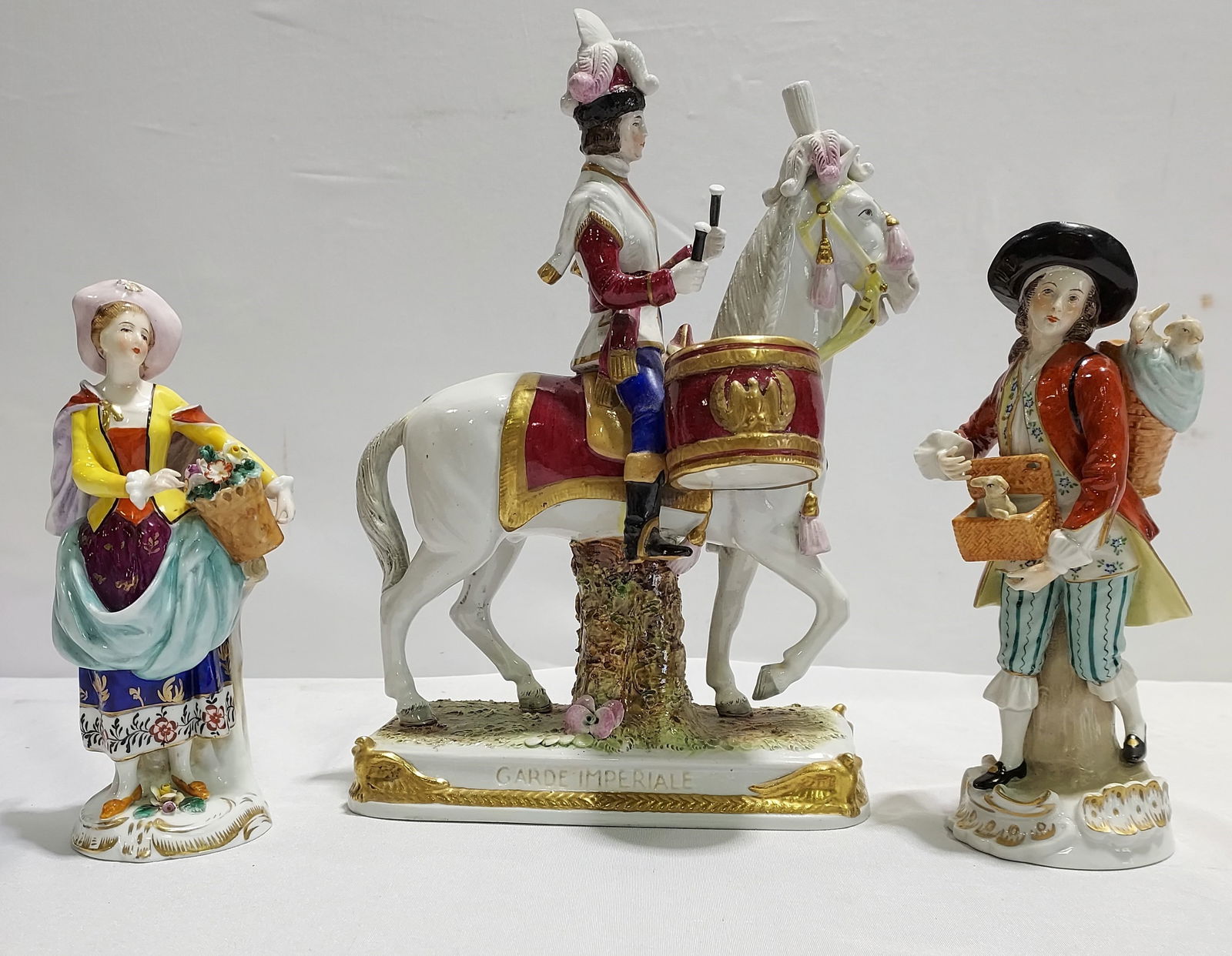 GERMAN PORCELAIN: SCHEIBE ALSBACH & SITZENDORF 3PC (1 of 20)