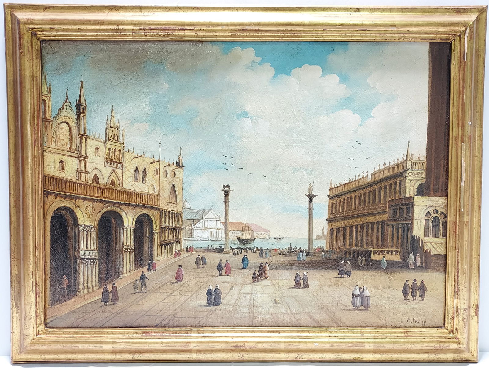 MARIA MERIGGI OIL ON CANVAS PAINTING: ST. MARKS SQ (1 of 7)