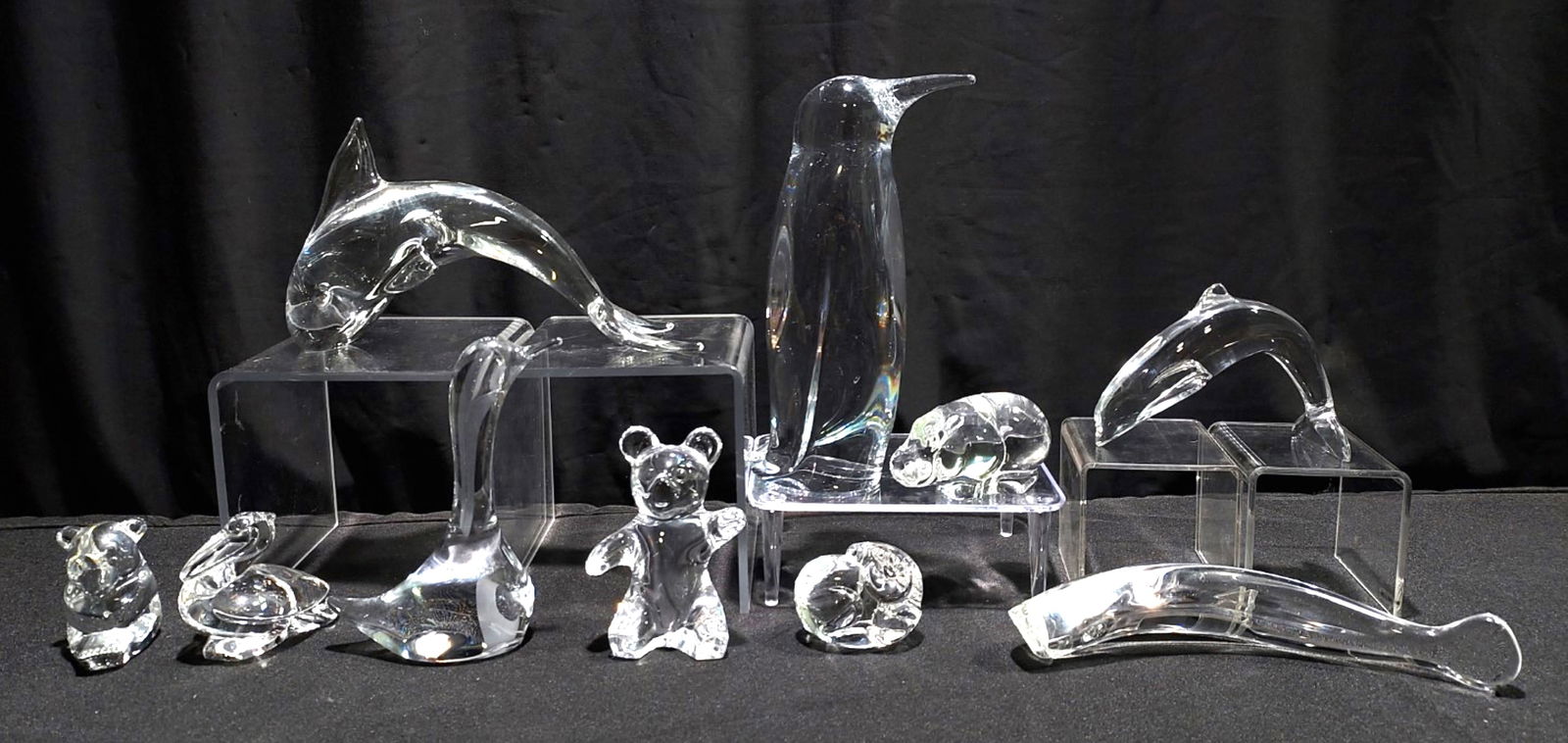 CRYSTAL ANIMALS: STEUBEN, BACCARAT, DAUM, ETC 10PC (1 of 16)