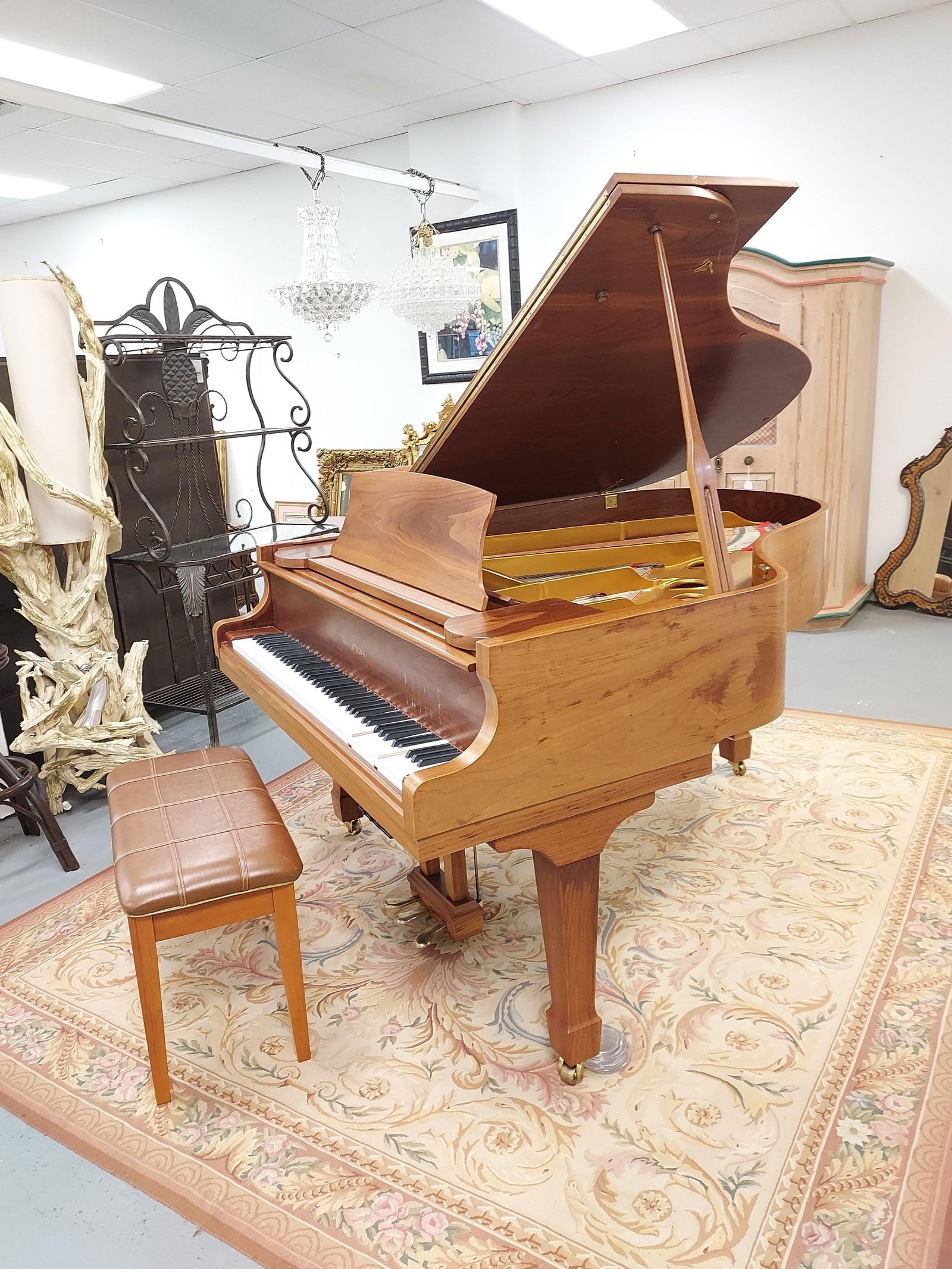 HYUNDAI BABY GRAND PIANO & PIANO BENCH (1 of 20)
