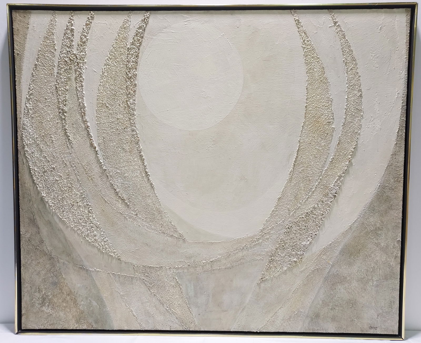 CONTEMPORARY FRED TERNA MIXED MEDIA PAINTING (1 of 7)