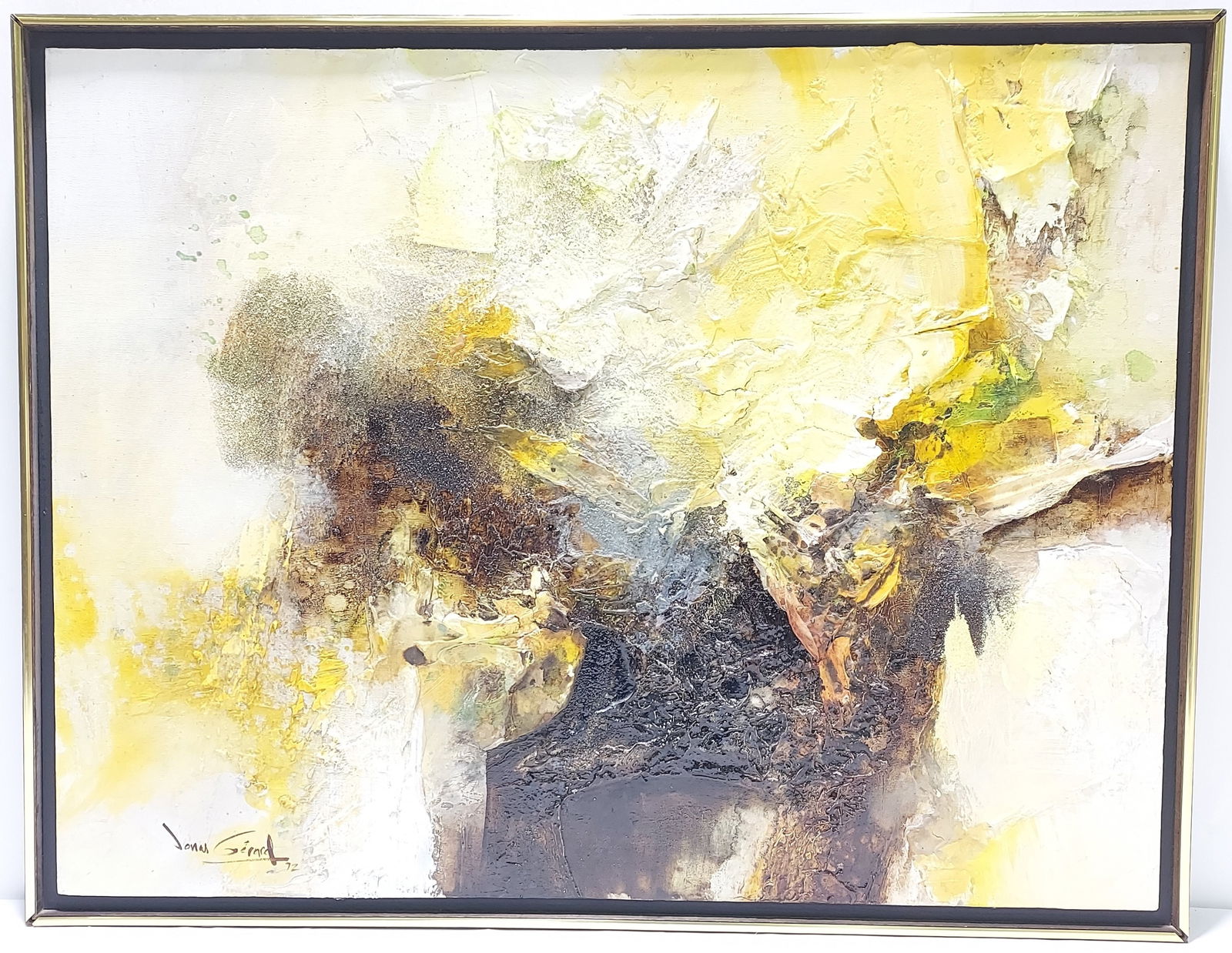 JONAS GERARD ABSTRACT IMPASTO OIL ON CANVAS PAINTI (1 of 7)