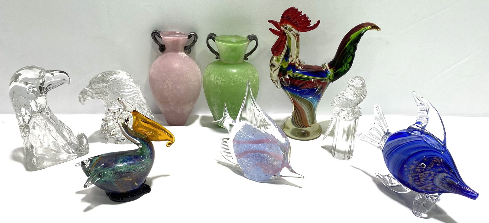 Theelichthouder glas Kerstcraquelé theelichtglas H13cm