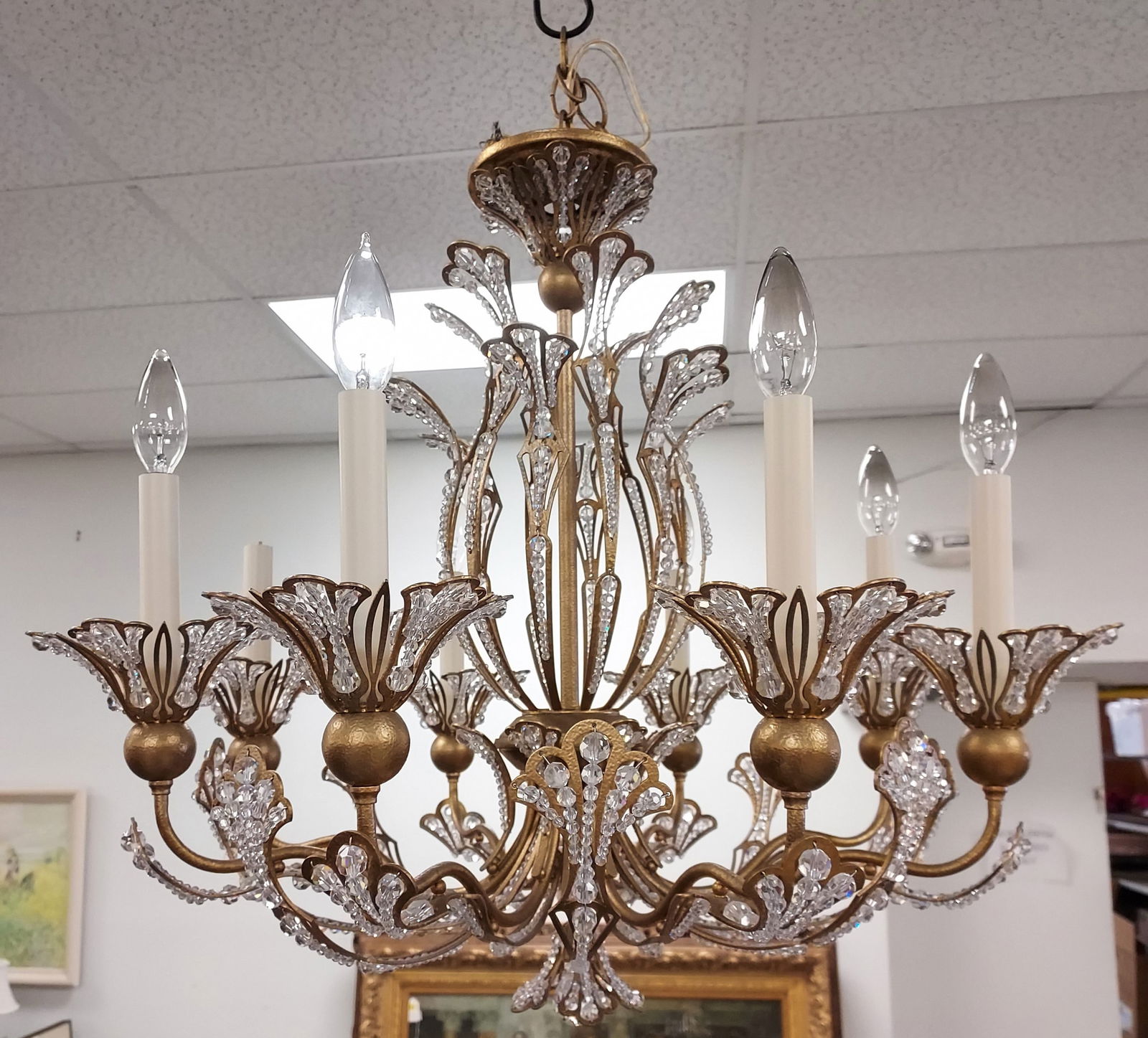 SCHONBEK 8 ARM SWAROVSKI CRYSTAL CHANDELIER (1 of 7)