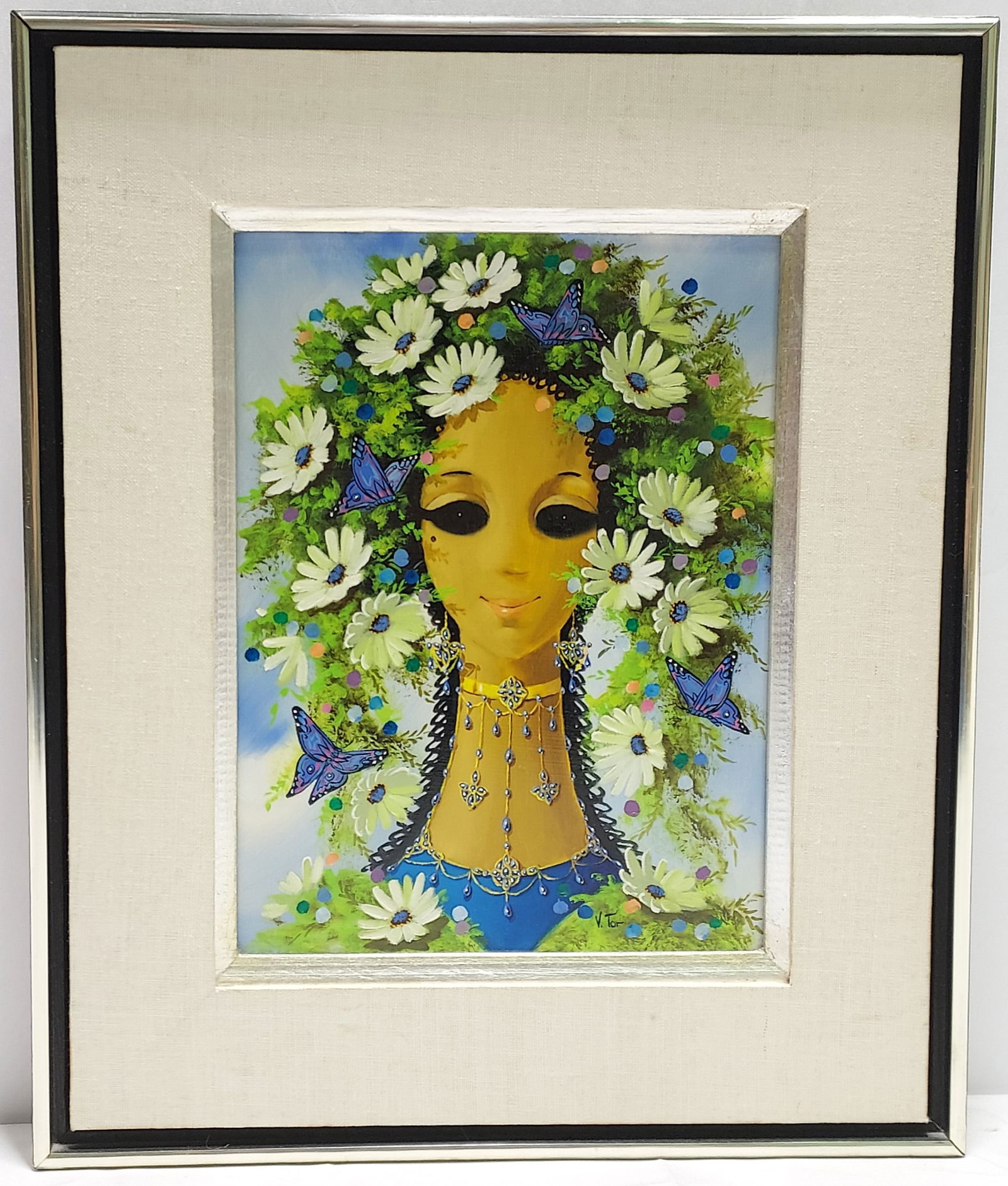 VICTOR TOR OIL ON MASONITE PAINTING: PORTRAIT (1 of 8)