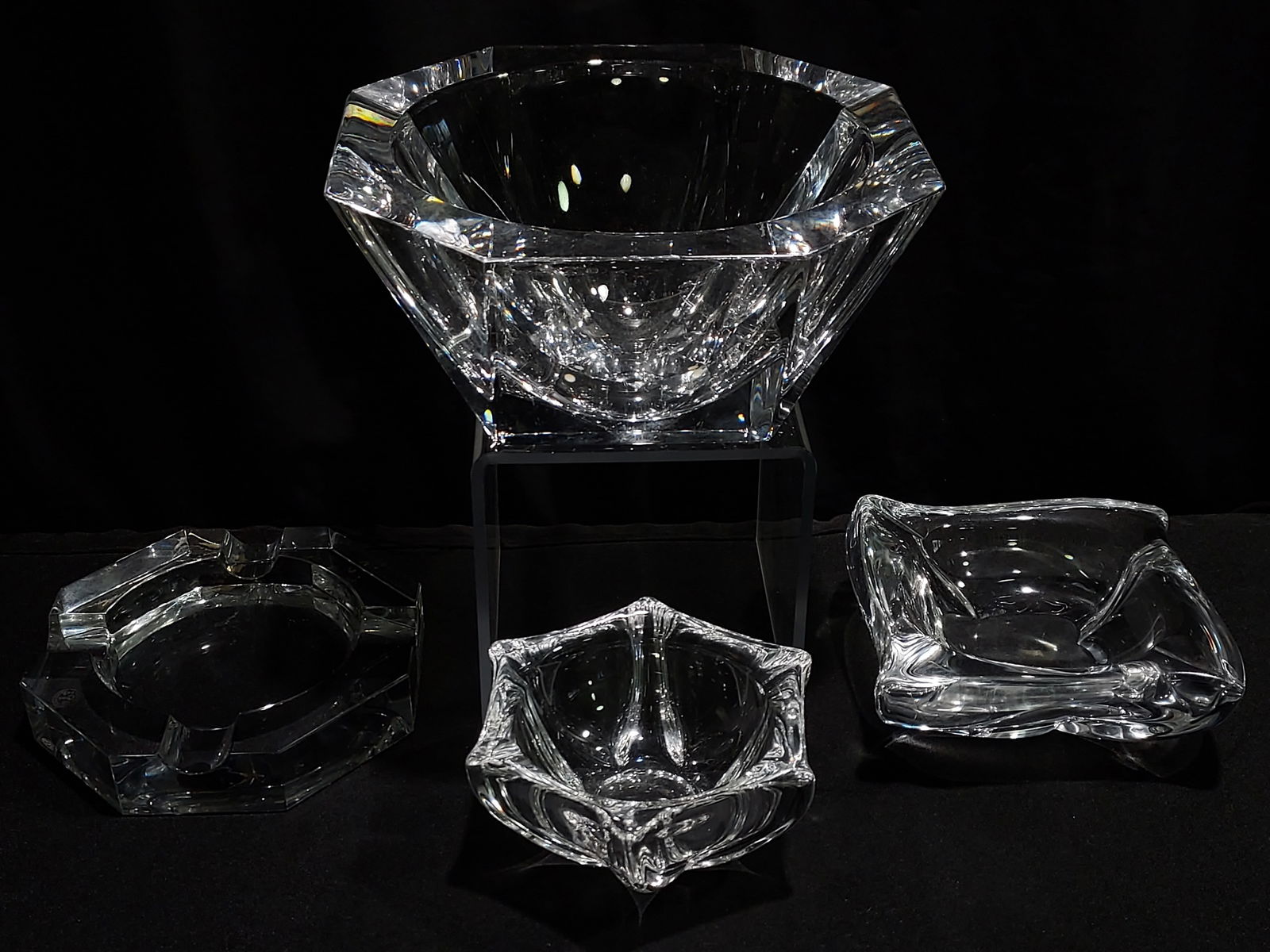 ESTATE CRYSTAL: BACCARAT, DAUM, ORREFORS 4 PCS (1 of 14)