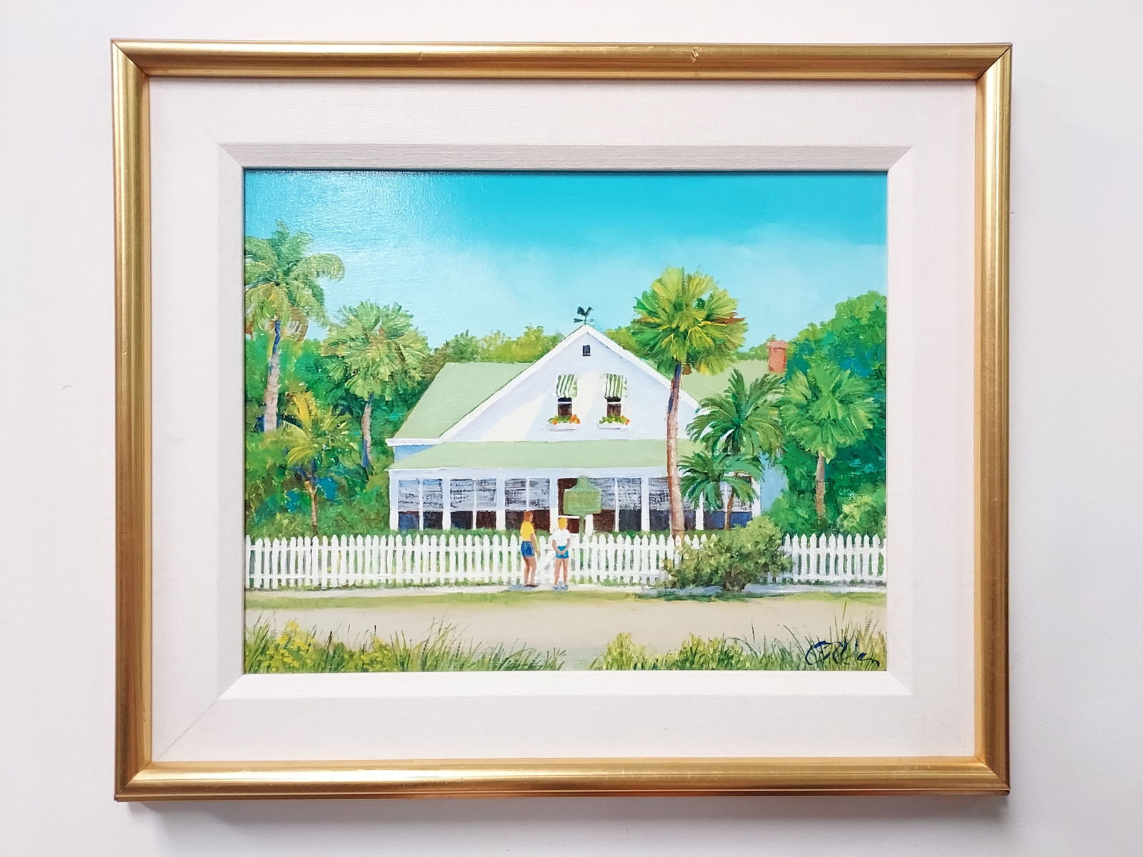SM OIL ON CANVAS PAINTING: PALM COTTAGE, NAPLES FL (1 of 10)