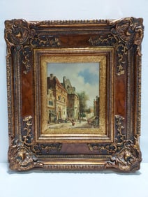 VINTAGE DUTCH STYLE OIL ON PANEL PAINTING