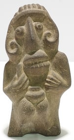 PRE-COLUMBIAN STYLE CARVED STONE FIGURE