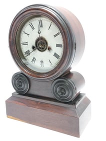 ANTIQUE INGRAHAM & CO GRECIAN MANTEL CLOCK