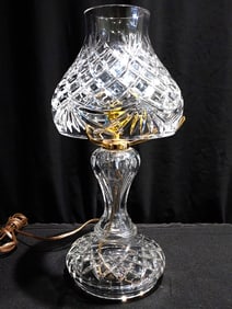 WATERFORD CRYSTAL 2 PC HURRICANE LAMP
