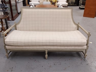 CLIVE DANIEL GUSTAVIAN STYLE UPHOLSTERED SOFA