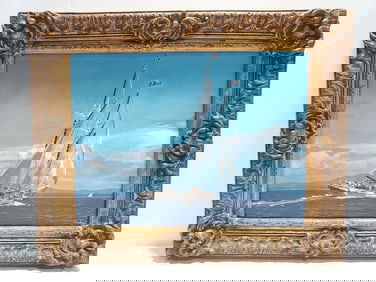 DON SCAFIDI S/V HERITAGE OIL ON BOARD PAINTING