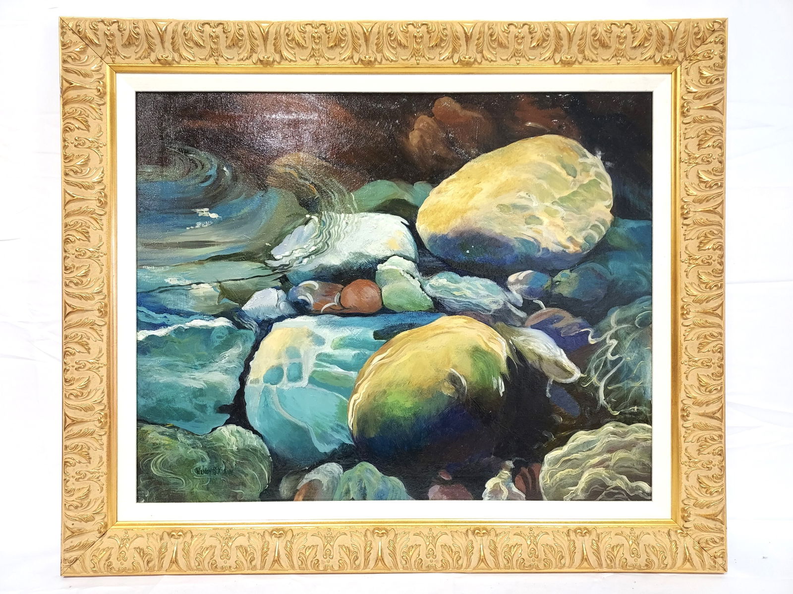 WENDY KLEIN ABSTRACT OIL ON CANVAS PAINTING (1 of 11)