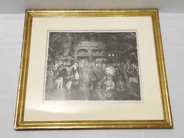 GEORGE BELLOWS, "THE TOURNAMENT" LITHOGRAPH