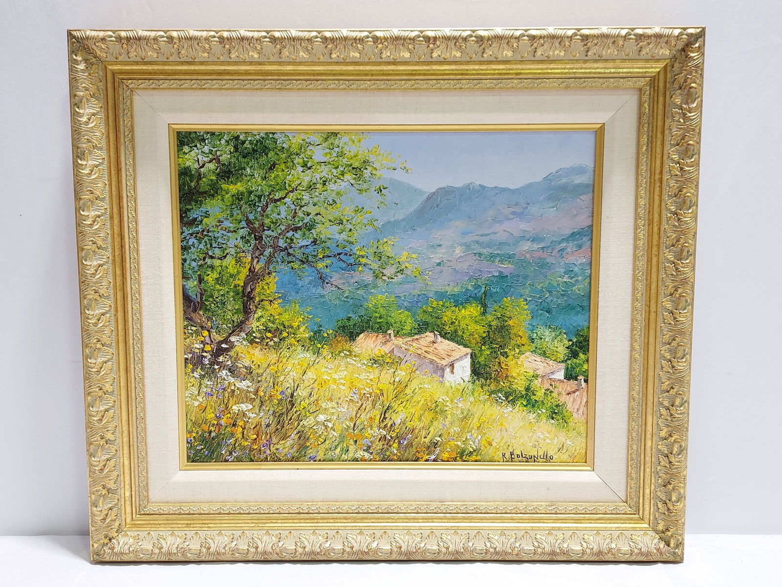 ROGER BOLZONELLO OIL ON CANVAS PAINTING: PAYSAGE (1 of 8)