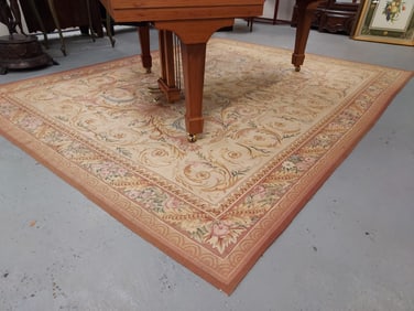 FRENCH AUBUSSON STYLE NEEDLEPOINT RUG 8' X 10'