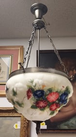 PUFFY STYLE REVERSE PAINTED GLASS CHANDELIER