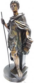 EARLY 19TH C BRONZE SCULPTURE, EMPEROR AUGUSTUS