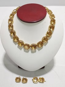 SWAROVSKI HARMONIA NECKLACE, EARRINGS & EXTENDER