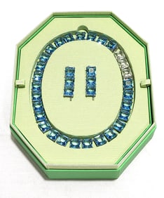 SWAROVSKI BLUE MILLENIA NECKLACE & EXTENDERS