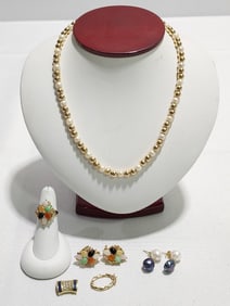 LOT GOLD JEWELRY, PEARLS, DIAMONDS, ETC...