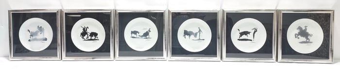 GROUPING OF 6 FRAMED PABLO PICASSO MATADOR PLATES