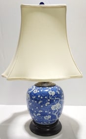 CHINESE KANGXI STYLE PRUNUS & CRACKED ICE LAMP