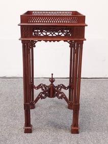 VNTG CHINESE CHIPPENDALE STYLE MAHOGANY PLANT STAN