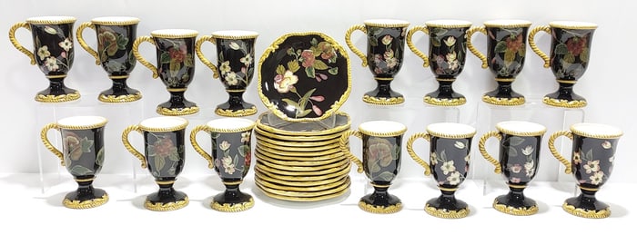 RAYMOND WAITES "BALI" CERAMIC DINNERWARE 30 PCS