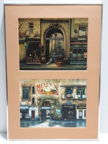 TWO FRAMED REALISM PAINTINGS: THACKERY & NOURSE