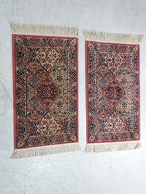 PAIR KARASTAN KERMAN PATTERN RUGS 2'7" X 4'3"