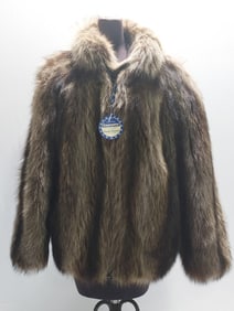 VINTAGE ZINMAN HALF LENGTH RACCOON FUR COAT
