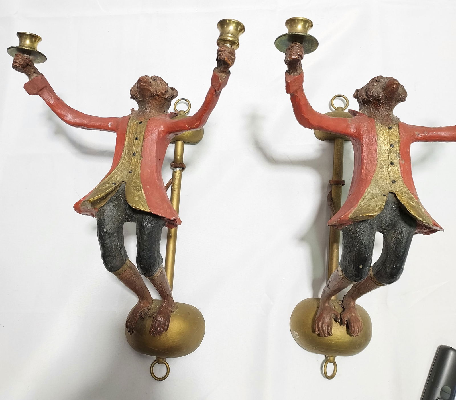 H1236 Pair Vintage Monkey Wall Sconces (1 of 15)