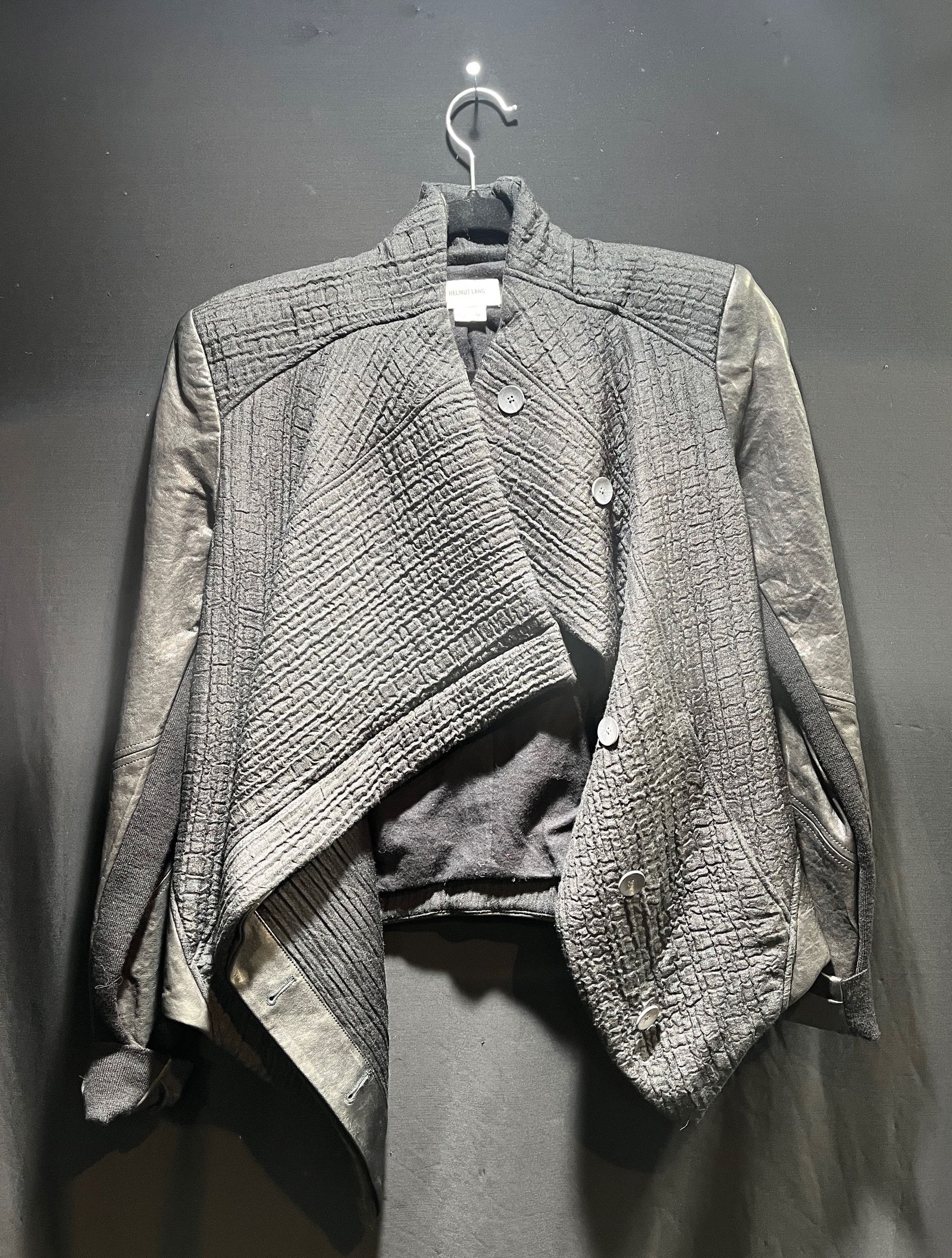 H1191 Helmut Lang black shawl flap jacket (1 of 6)