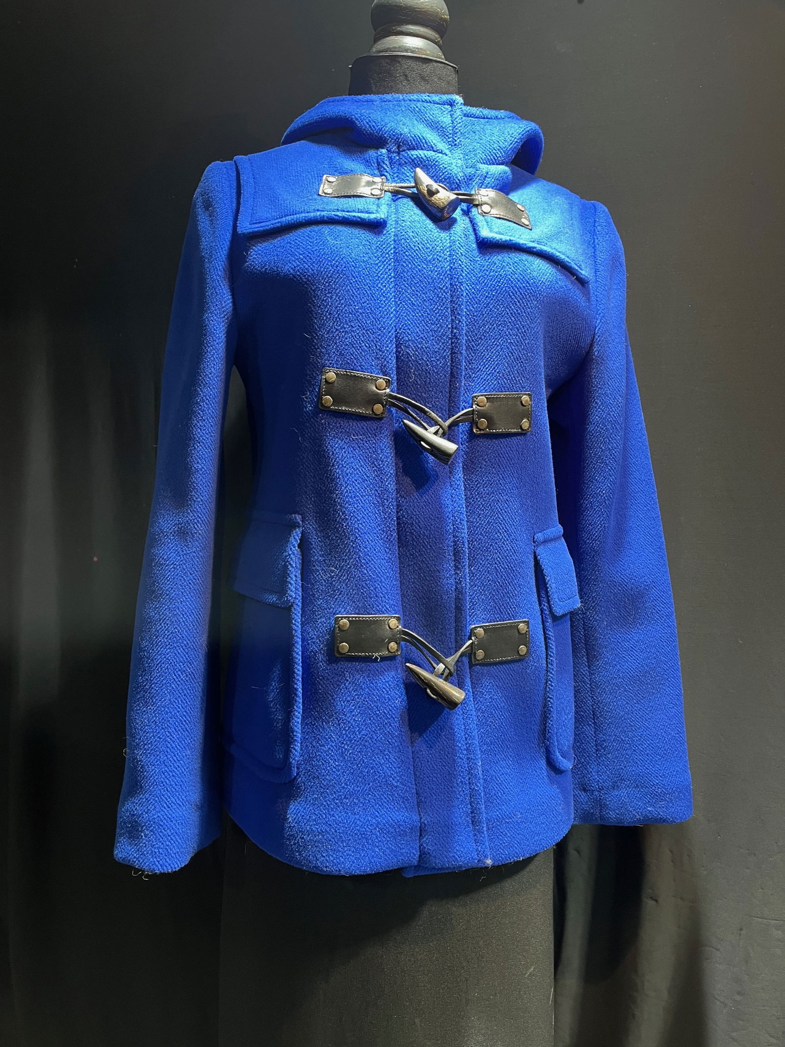 H1543 Burberry Wool Pea Coat (1 of 6)