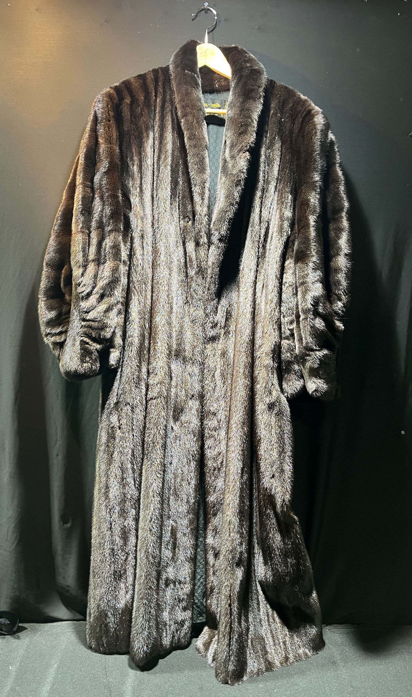 H80 Black willow full length mink coat (1 of 14)