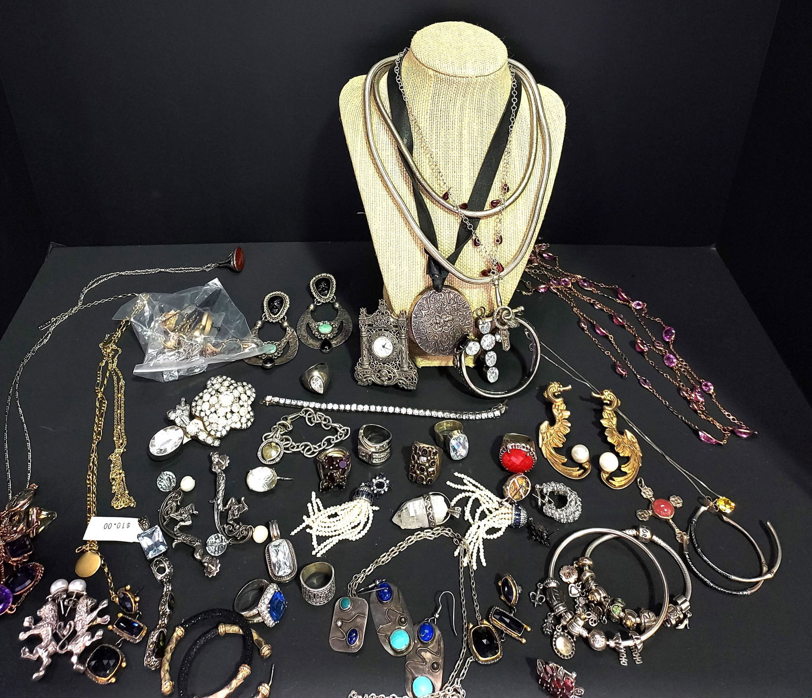 H530 50 pc (1149 grams) sterling & costume jewelry (1 of 12)