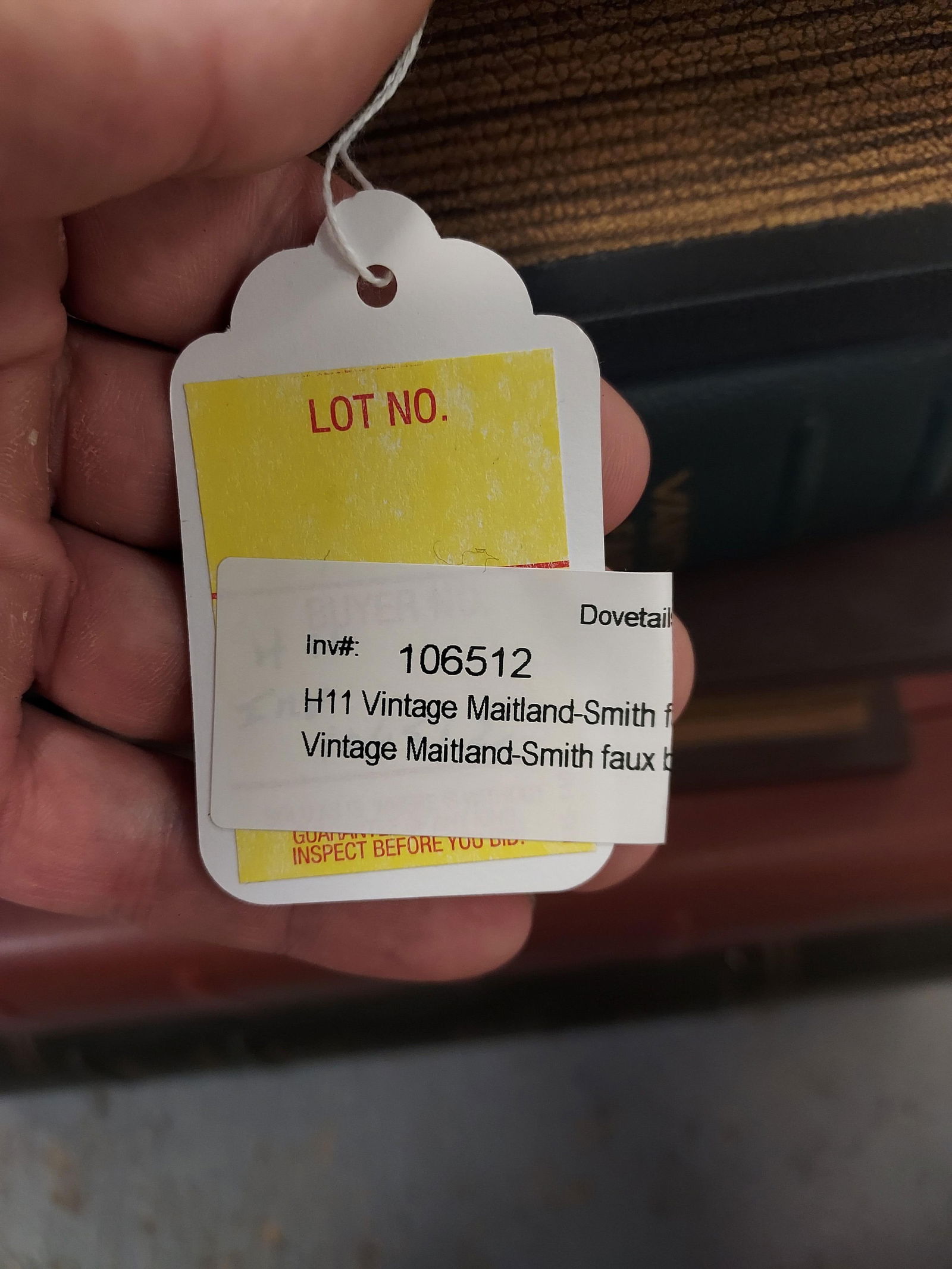 H11 Vintage Maitland-Smith faux books side table (1 of 9)