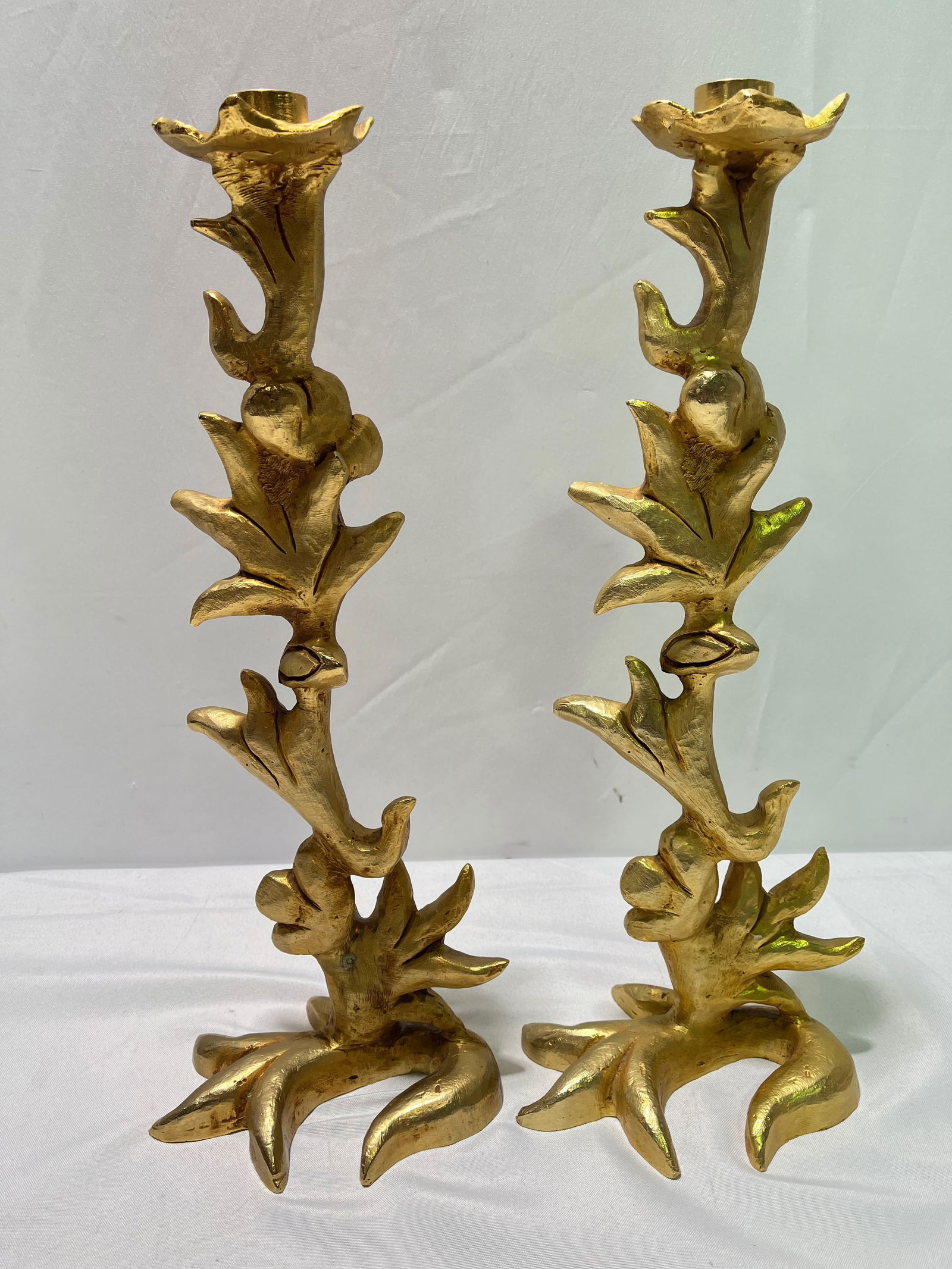 H435 Pair Mathias for Fondica Gilt Candlesticks (1 of 8)