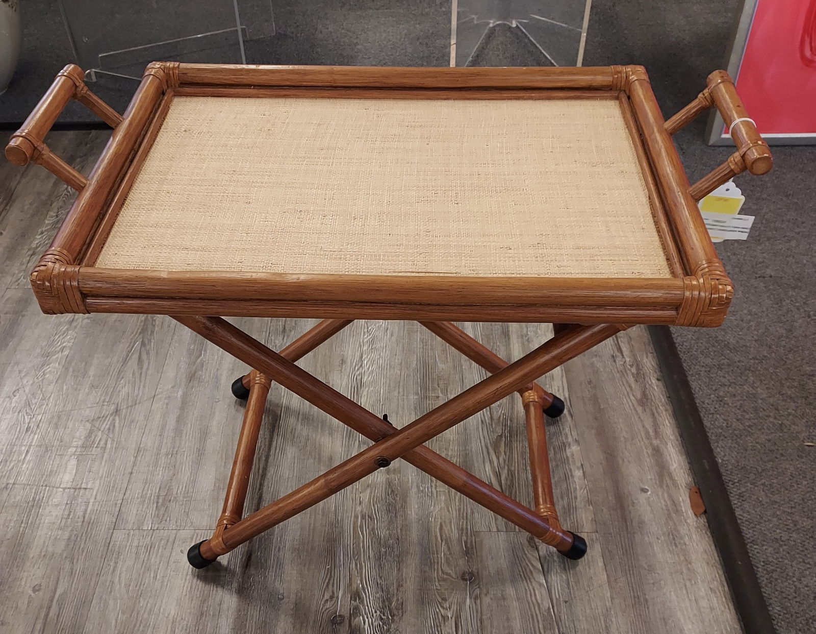 H1148 Butler's tray on X frame stand (1 of 6)