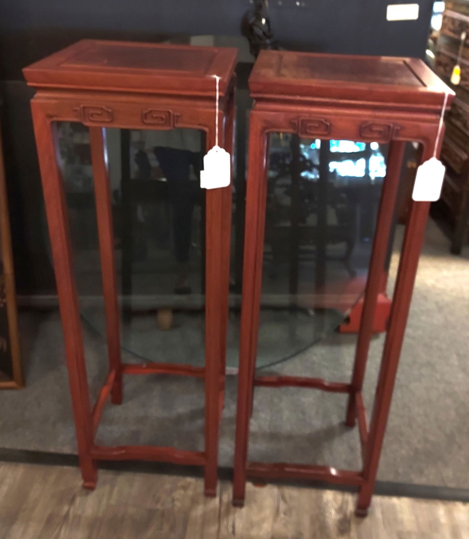 H1144 and H1103 Two Chinese wood stands (1 of 4)