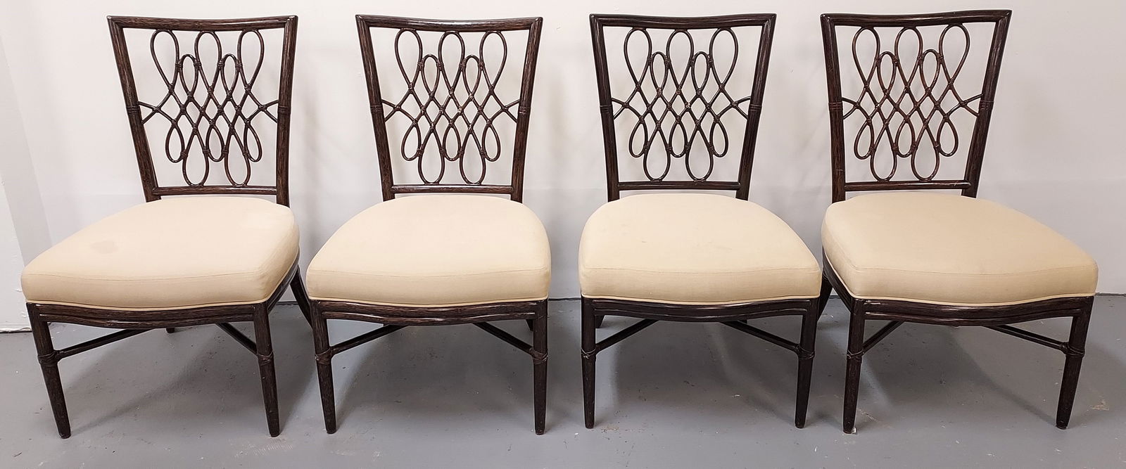 H1359 4 Barbara Barry for McGuire 'Script" armless (1 of 9)