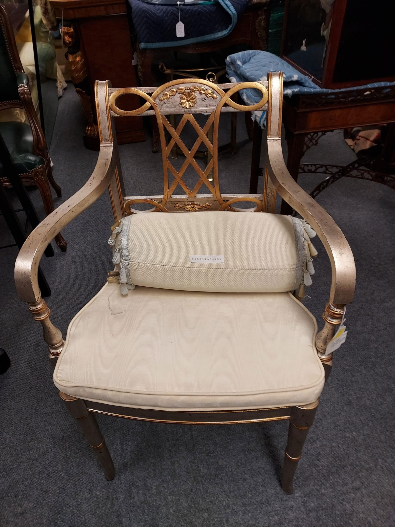 H376 Maitland-Smith Hollywood Regency chair (1 of 6)