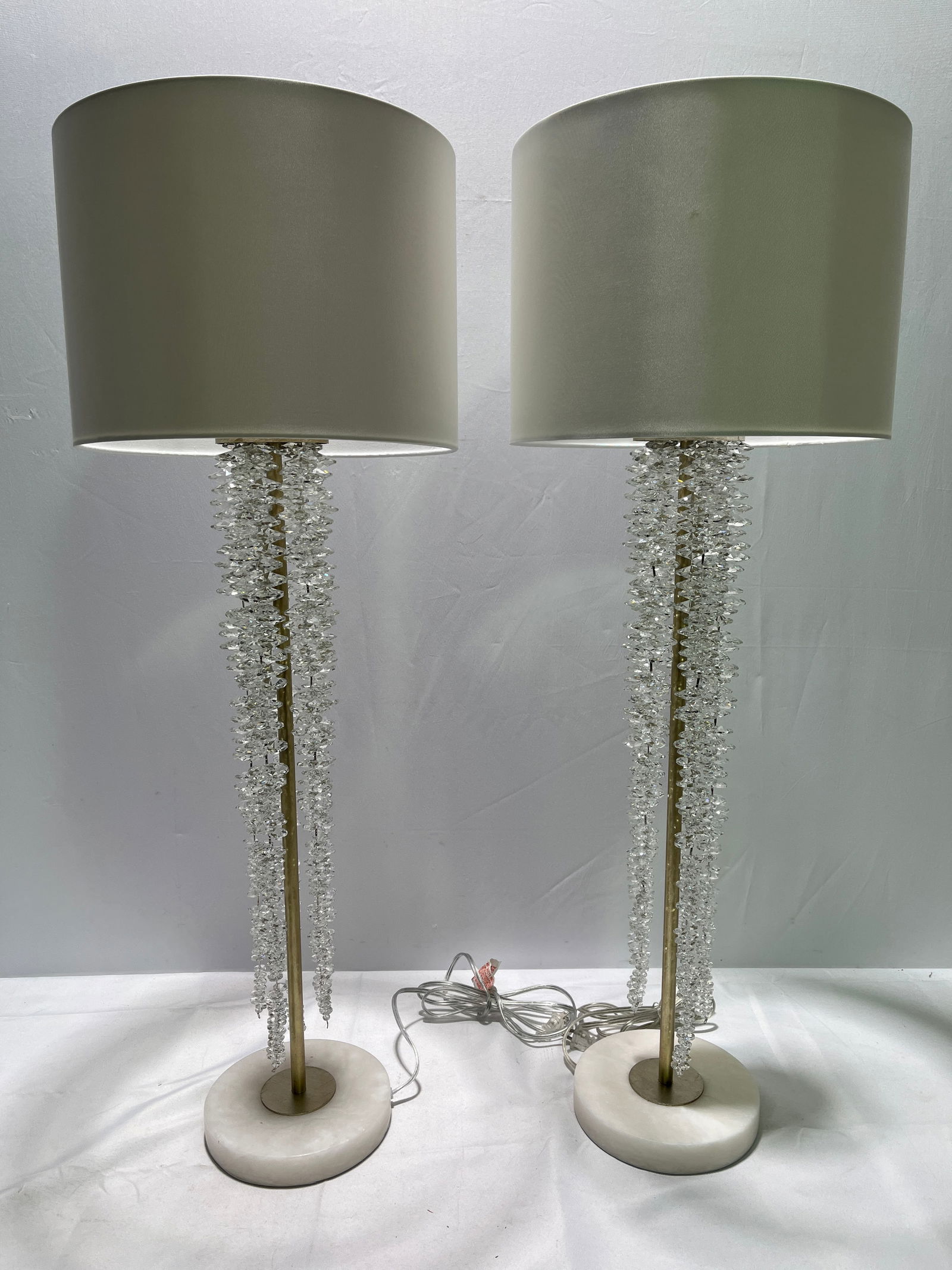 H189 John Richards cascading crystal table Lamps (1 of 8)