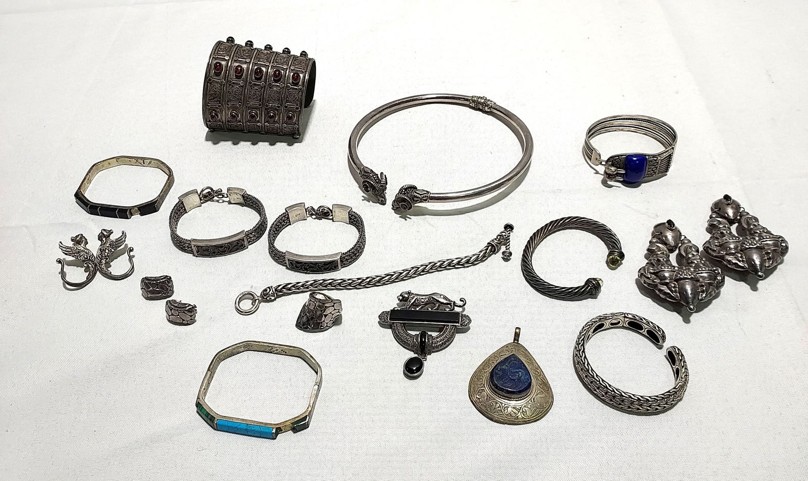 H531 16 pcs of signed and unsigned sterling silver (1 of 8)