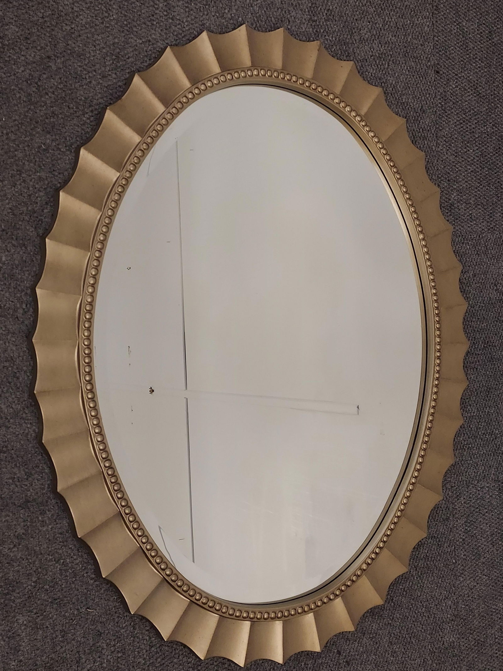 H1513 Majestic Frame Co.: Oval Composite wood mirr (1 of 5)