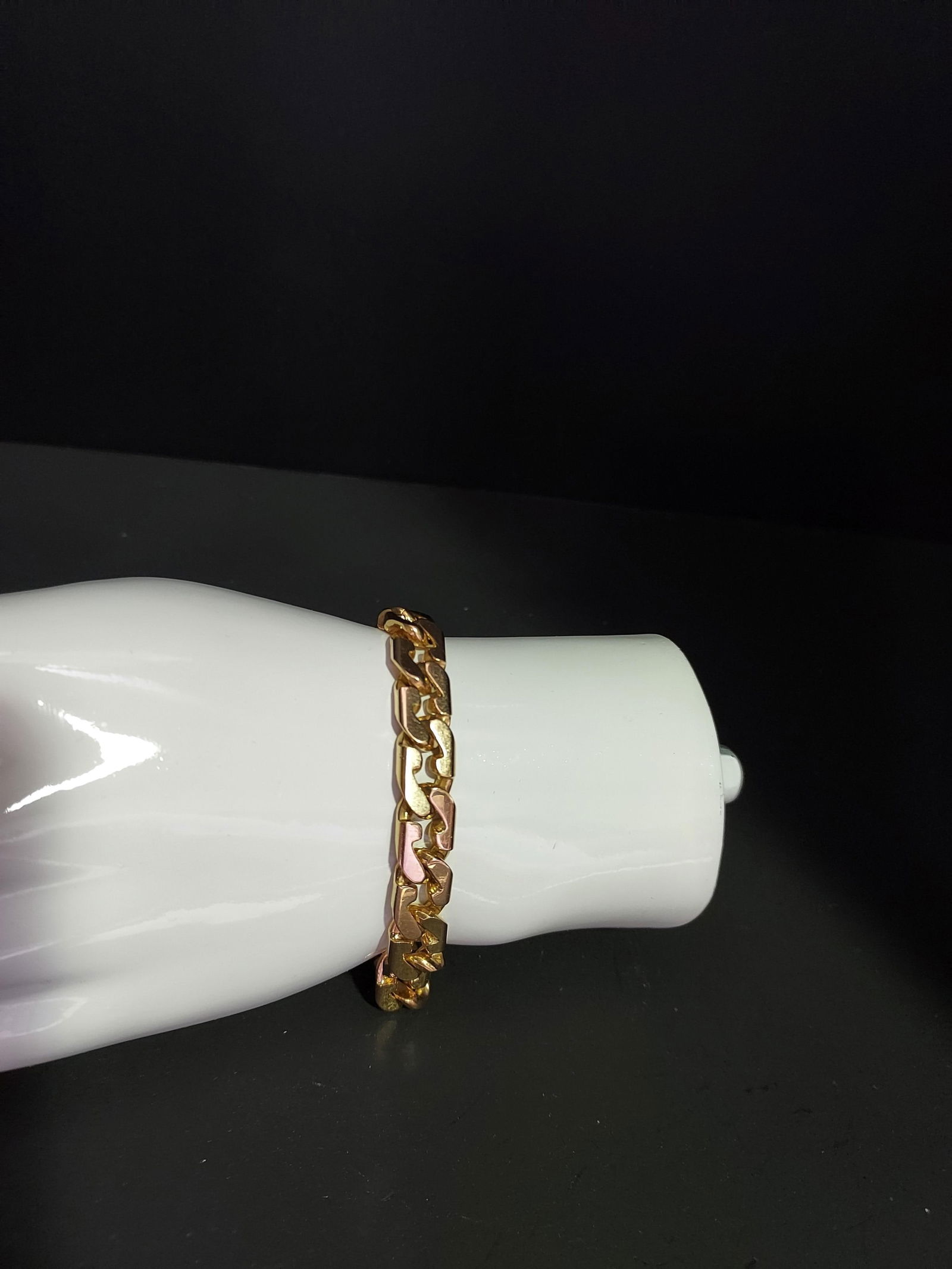 HJ156 14k rose gold link bracelet (1 of 7)