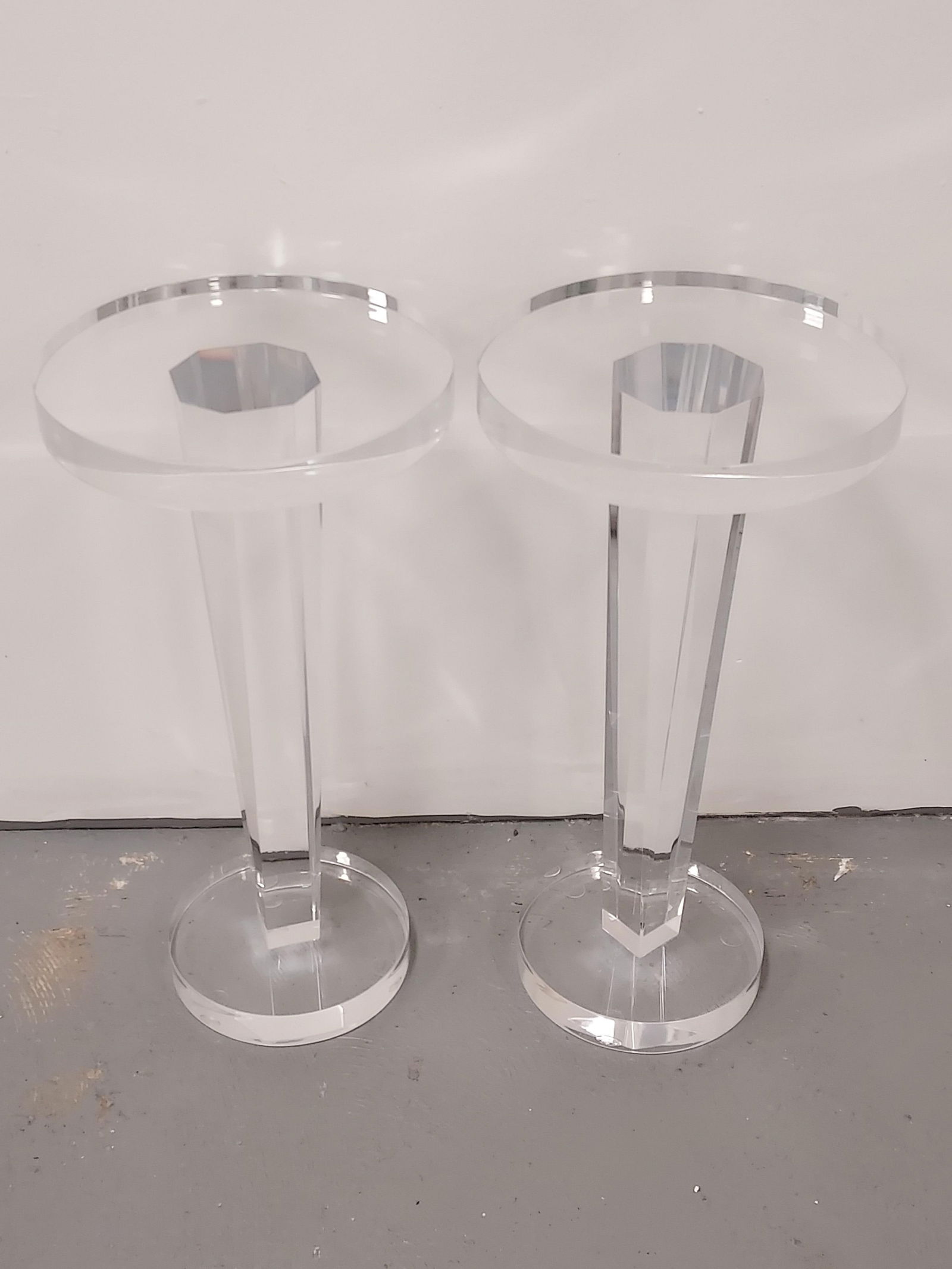 H184 Pair Interlude Home Liora acrylic Tables (1 of 4)